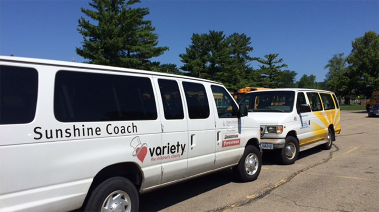 Sunshine Coach, two Variety Vans